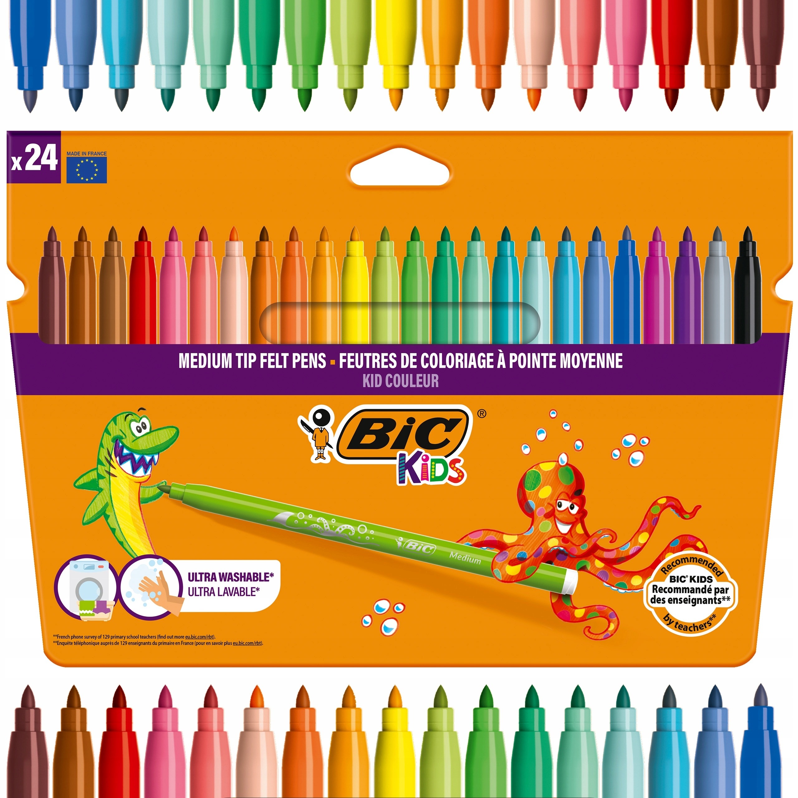 Farebné fixky BIC Kids 24 farieb (8418005)