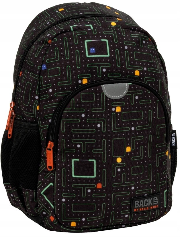 Školský batoh Pacman BackUp s dvoma komorami a veselým dizajnom