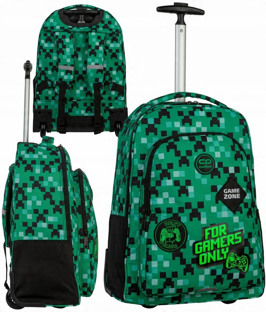 Školský batoh na kolieskach CoolPack Alan s organizérom a priehradkami