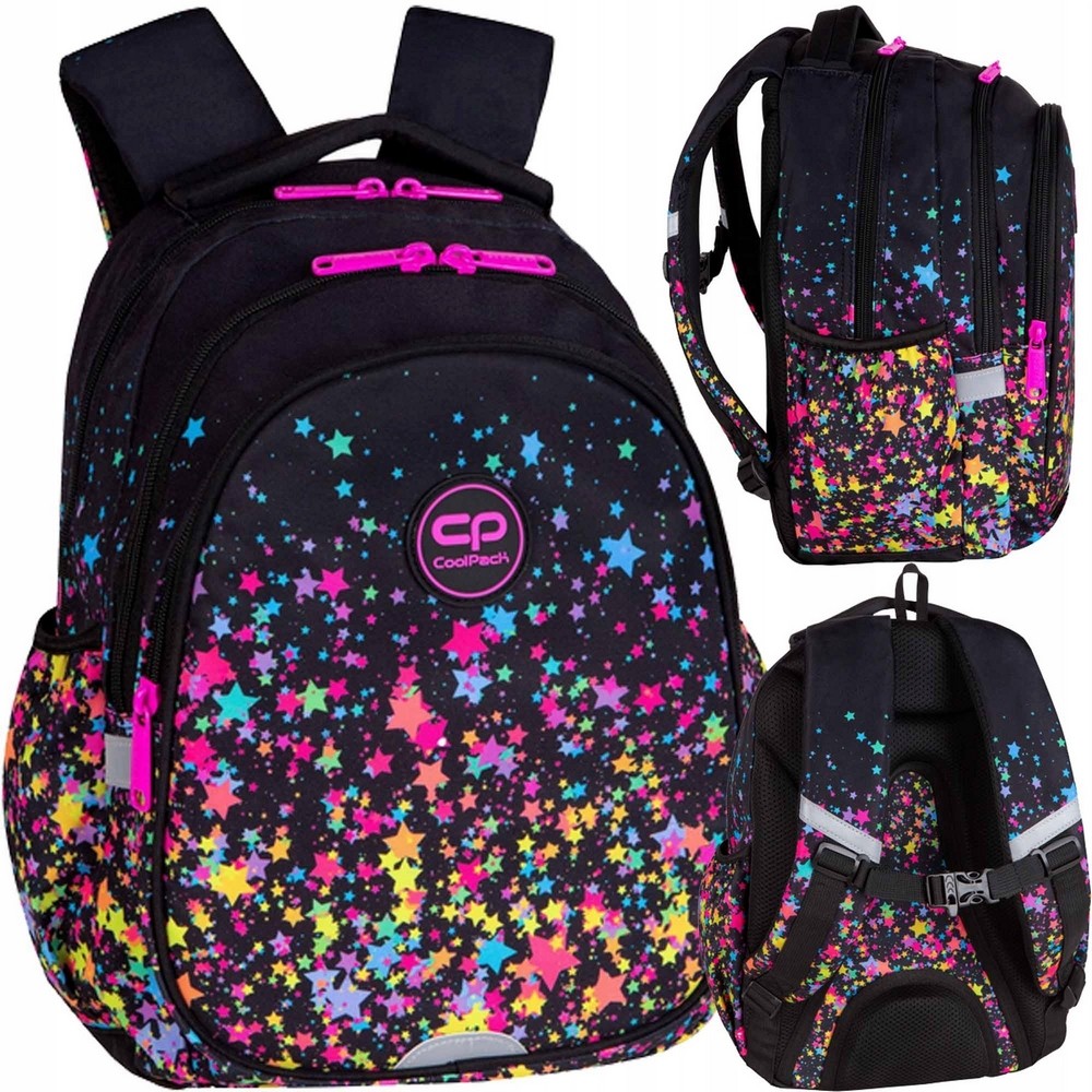 COOLPACK Školský batoh pre dievčatá - motív Galaxy s hviezdičkami