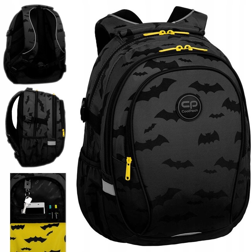 Mestský školský batoh CoolPack Factor X pre chlapcov - čierna farba