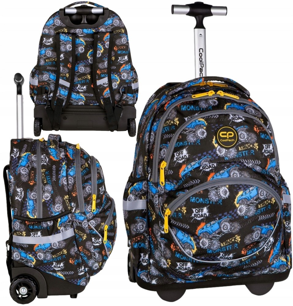 Školský batoh na kolesách CoolPack STARR pre chlapca MONSTER