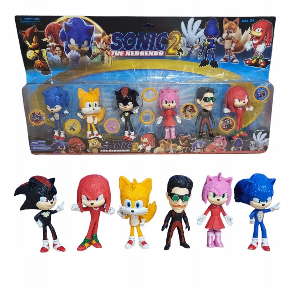 Sada figúr 6ks The Hedgehog SONIC KOSMITA