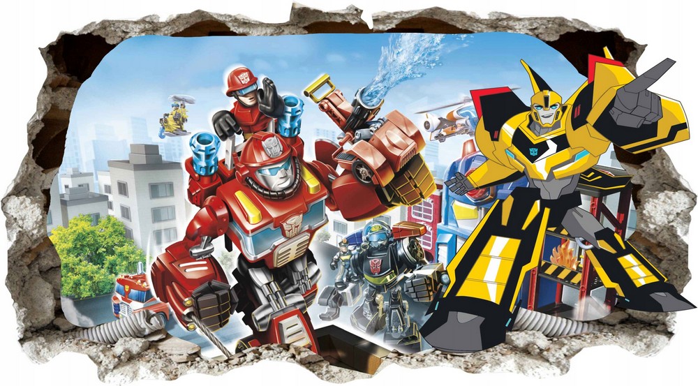 TRANSFORMERS - Nástenné transformátory Rescue Bots Pattern2