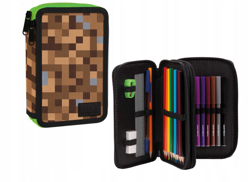 Peračník - Dvojité puzdro na ceruzky s Game Minecraft Zariadenia