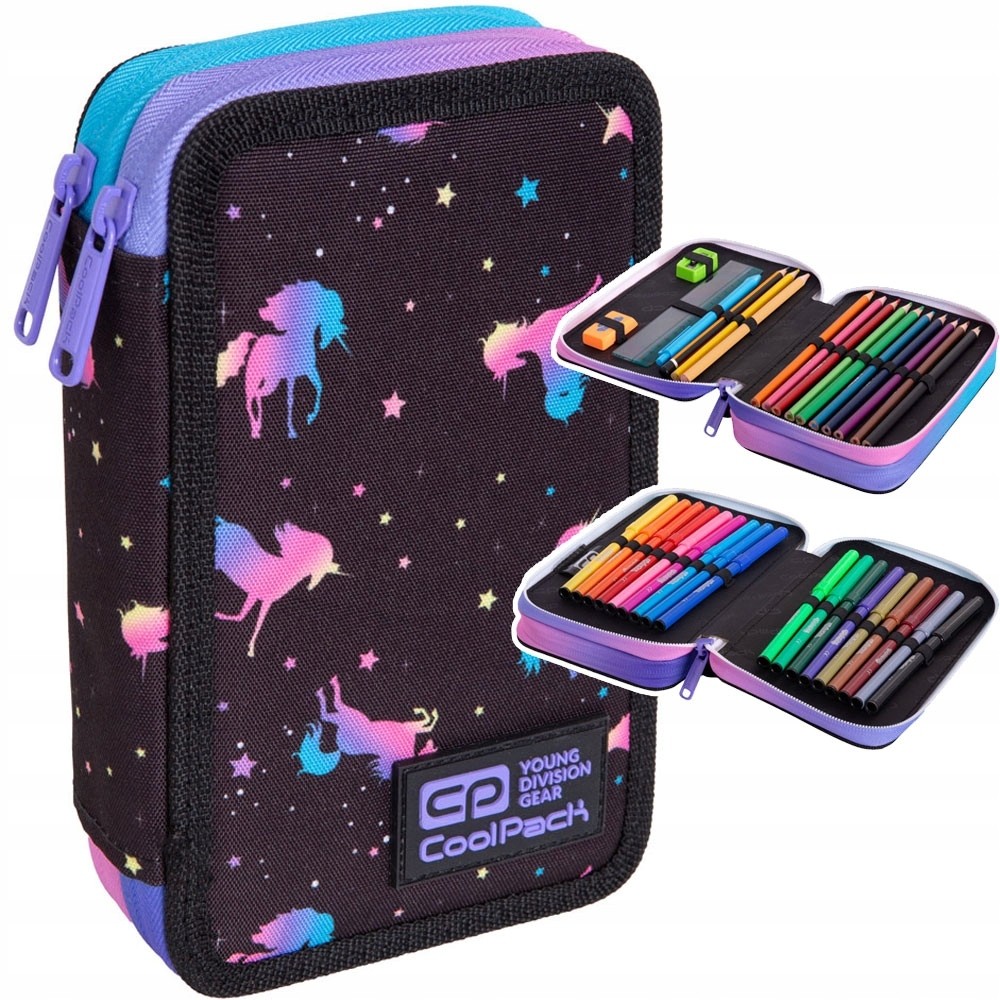 Peračník - Dvojité puzdro na ceruzky s jumper Unicorn