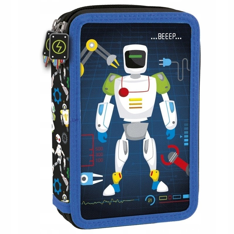 Peračník - Dvojité ceruzkové puzdro s robotom derform derf