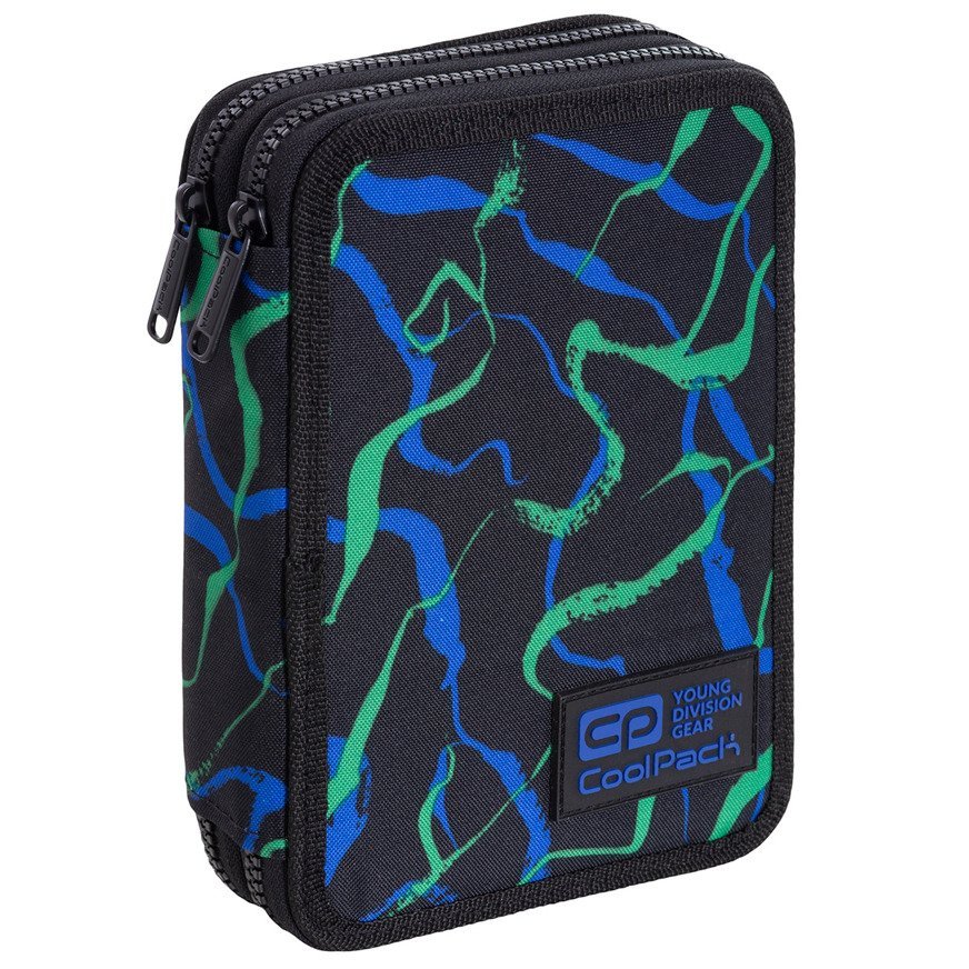 Školské puzdro na ceruzky s dvojitým vybavením CoolPack Jumper XL Infragreen 67623CP C77250