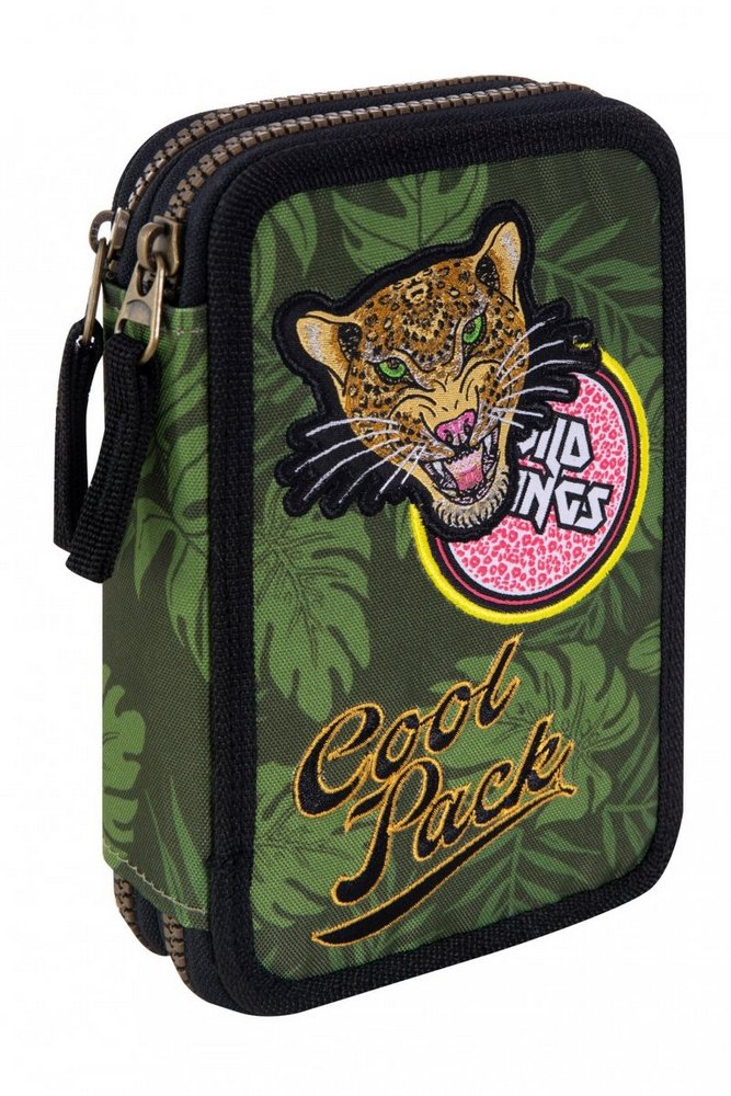 Peňaženka CoolPack dvojkomorová s vybavením JUMPER 2 s nášivkami, BADGES G GREEN (B66157)