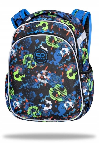 Školský batoh Coolpack Turtle Football Blue – s ofsetrčeními ramennými popruhmi