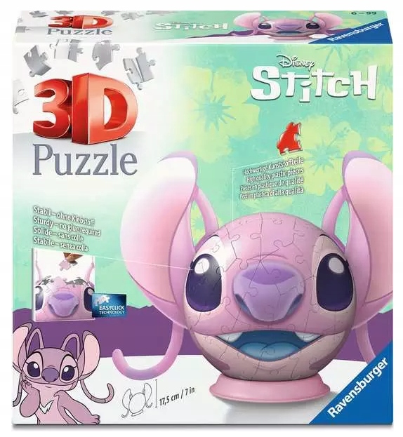 Ravensburger 3D puzzle: Disney Stitch loptička Andzia s ušami