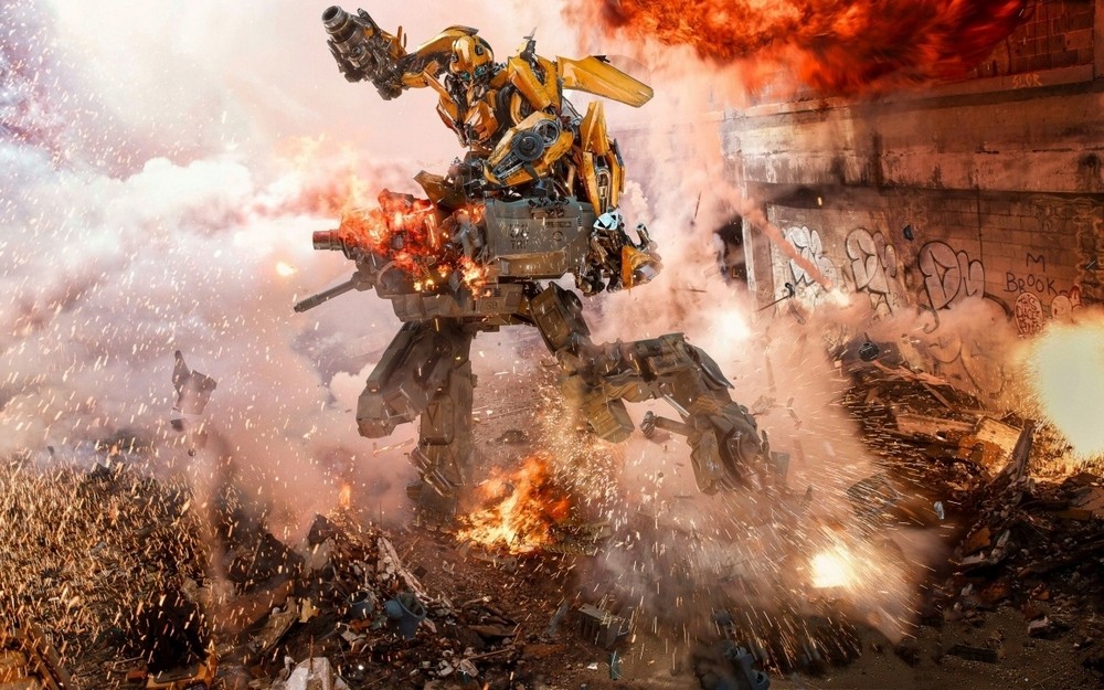 TRANSFORMERS BUMBLEBEE Nálepka plagát (veľkosť 70 × 45 cm)