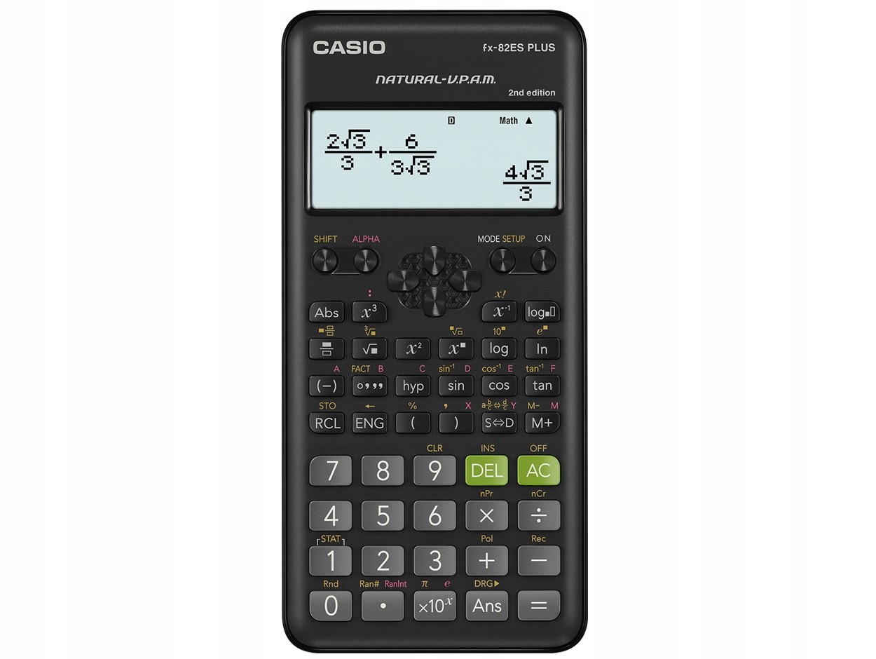 VEDECKÁ KALKULAČKA PRE VYSOKÉ A STREDNÉ ŠKOLY CASIO FX82ESPLUS PRIRODZENÝ ZÁZNAM