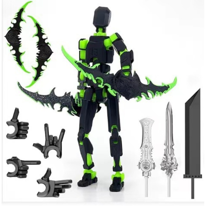 Multi-kĺbový pohyblivý robot 3D tlačený figurín Toyslucky 13 TOY figúrky