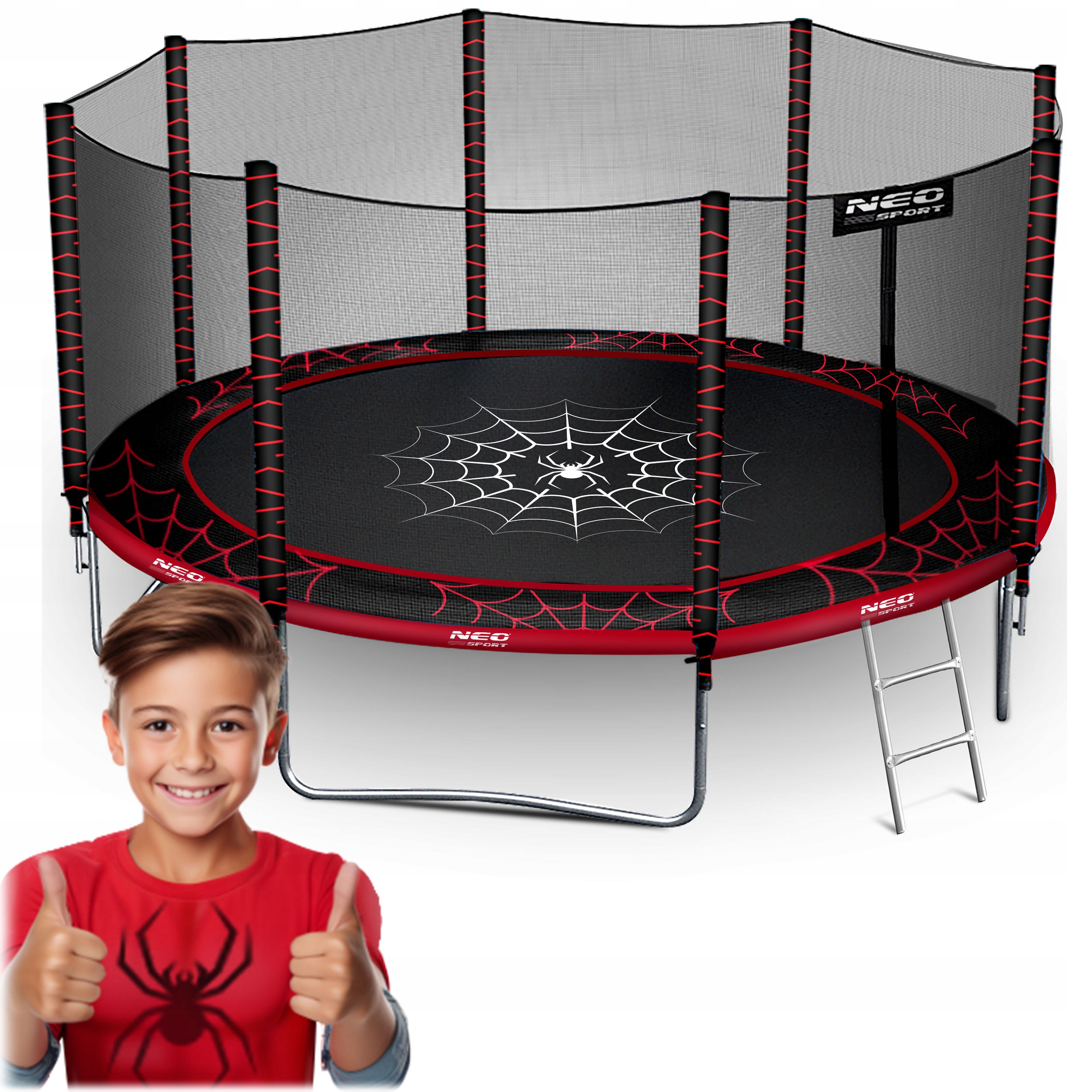 Trampolína Neo-sport so sieťou 374 cm FT 12 (365-374 cm)