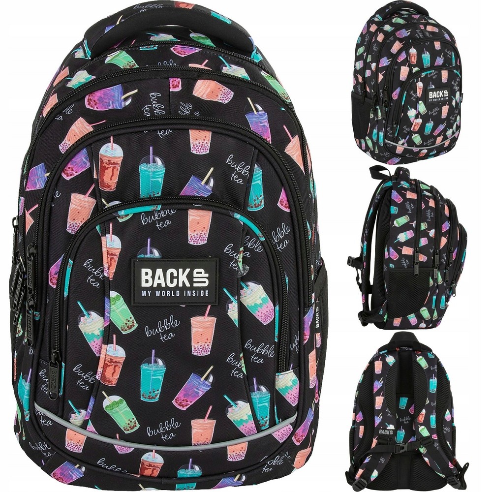 Štýlový školský batoh BackUP Bubble Tea pre dievčatá