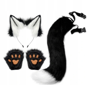 Sada cosplay rekvizít Fox Ears Tail,