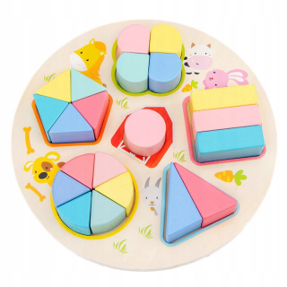 Vláčik Tomáš  - 1 Nastaviť 3D puzzle drevený geometrický tvar