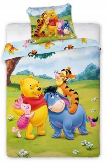Medvedík Pú - 100x135 posteľná bielizeň winnie pooh prasiatko