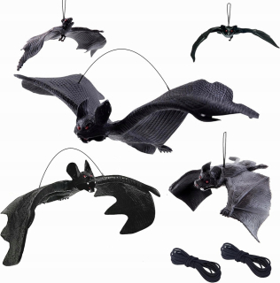 10x NETOPIEROVÉ OZDOBENIA HALLOWEENSKÉ DOPLNKY SADA BATOV 5 VEĽKOSTI