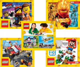 12 x LEGO katalóg 2019 - 2024 + LEGO nálepky