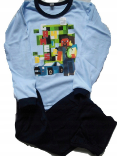 MINECRAFT - 122 pyžamá s dlhým rukávom minecraft bavlna 100%