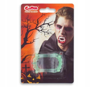 Svietiace upírske zuby čeľuste na Halloween 1 ks