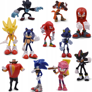 SONIC hračky - 12ks Sonic znakov kreslenie hračiek 10
