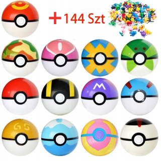 Pokémoni - 13 ks Figurine Pokemon Pokeball Toy + 144figurka