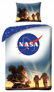BING A PRIATELIA - 135 × 200 Posteľná bielizeň Astronaut Nasa Kosmos Raketa