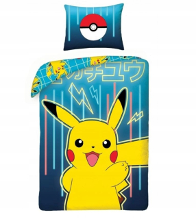 Pokémoni - 135x200 Posteľná bielizeň Pokemon Pikaczu Pikachu Pokeball 2