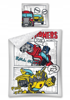 TRANSFORMERS - 135x200 Posteľná bielizeň Transformátory Roboty Mega Autobotes