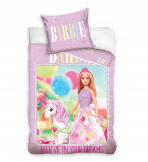 Barbie -  135x200 Posteľná bielizeň Barbie Unicorn Unicorn Duchess