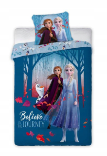 Elsa Frozen - 140x200 2CH bavlnené bielizeň mrazené krajiny ľadu