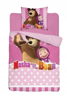 Máša a medveď - 140x200 2CH Baby Posteľná bielizeň Bavlník Masha Masha