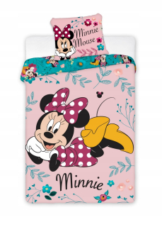 Minnie Mouse - 140x200 Linen bavlnené myš Minnie Pink