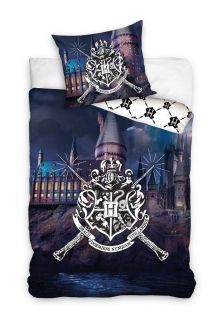 HARRY POTTER - 140x200 Posteľná bielizeň Harry Potter Hogwarth Logo Magic