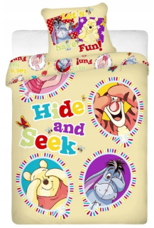 Medvedík Pú - 140x200 Posteľná bielizeň Winnie The Pooh Piglet Donkey