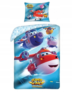 SUPER WINGS - 140x200 Posteľná bielizeň Super Wings Airplanes 512