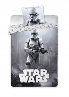 STAR WARS - 140x200 Posteľná bielizeň Star Wars Grey Tmavá Side Szturm