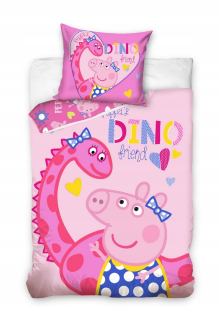 Pepa Pig - 160 × 200 posteľná bielizeň peppa zábavná dinosaurus