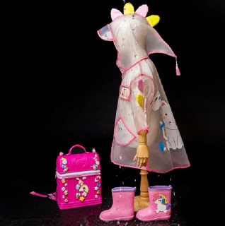 Minnie Mouse - 2021 Nový veselý Mario Deti Paincoat P Pink XXXL.