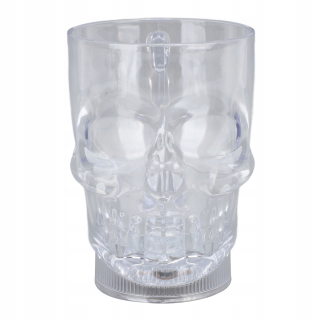 20oz žiariace LED farebné halloweenske svetlá na lebku s kapacitou 50 mAh