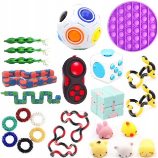 HELLO KITTY 25 ks Fidget Cube Antirters Kit hračky