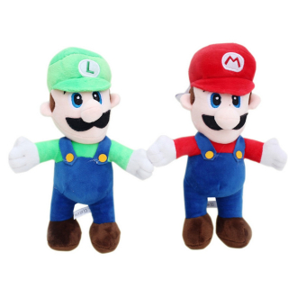 Super Mario - 2ks super mario plyšové hračky bábika 25cm