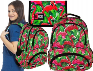 Školský batoh, taška - 2V1 Batoh BP-07 Penzión St.Right Flamingo Pink