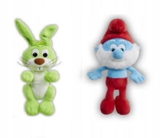 Šmolkovia - 2x Mascot Plush Papa Smurf Bunny Becky 22cm