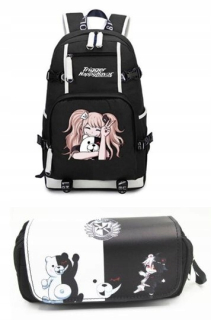 Školský batoh, taška - 3 batoh + DanganonPa ceruzka Case Monokuma Port USB