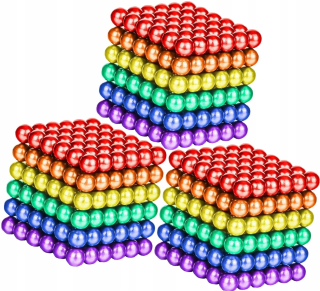 3 x Blocks magnetické guličky NeoCube 5mm 648 ks