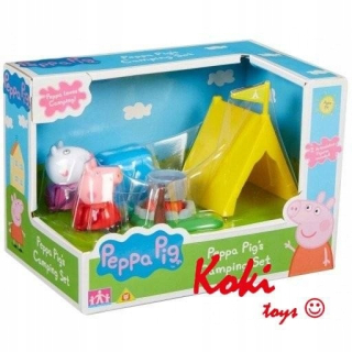 Pepa Pig - 3894 Peppa Kemipng Set + Figures + príslušenstvo